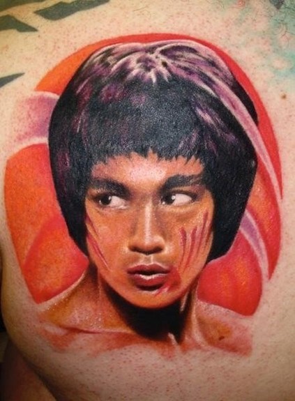 Bili Vegas - Bruce Lee tattoo