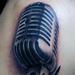 Tattoos - Mic w/ Lettering and banner - 53428