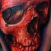 Tattoos - Red Skull Face - 60421