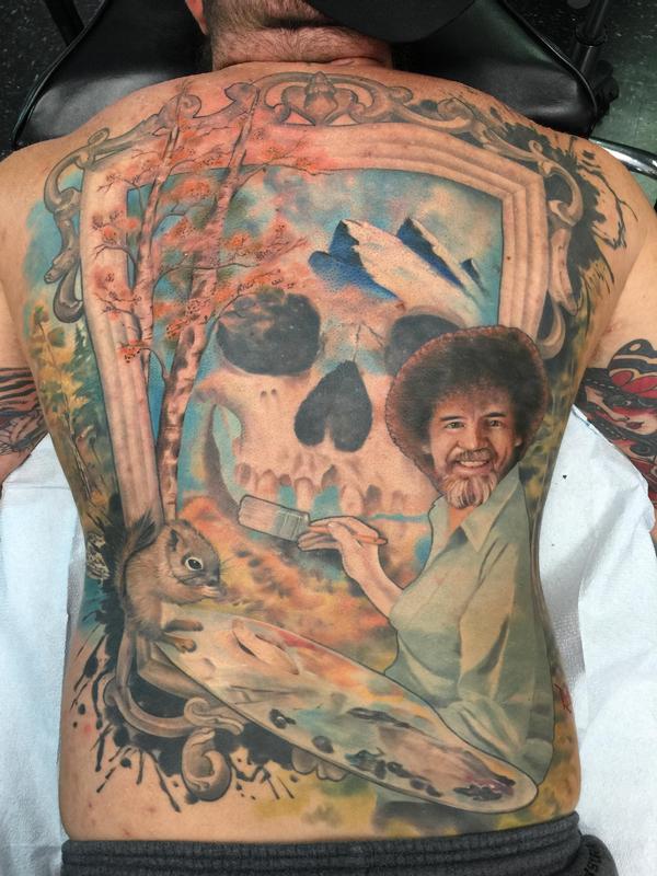 bob ross by wade rogers tattoonow bob ross by wade rogers tattoonow