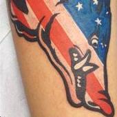 Tattoos - American Flag Razorback - 87015