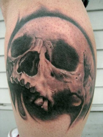 Keyword Galleries Black and Gray Tattoos Evil Tattoos Skull Tattoos 