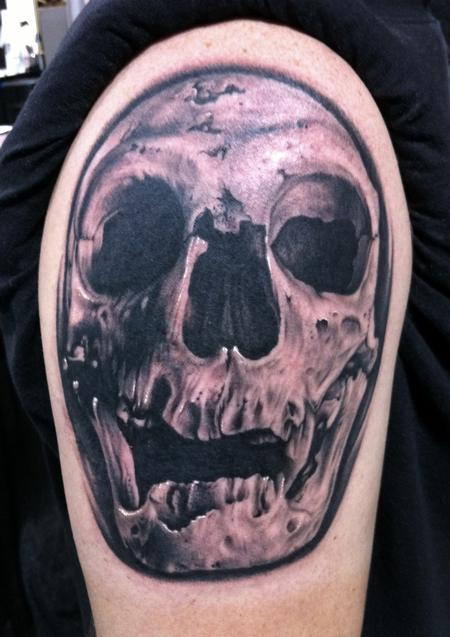 Tattoos - Neanderthal skull tattoo - 60533