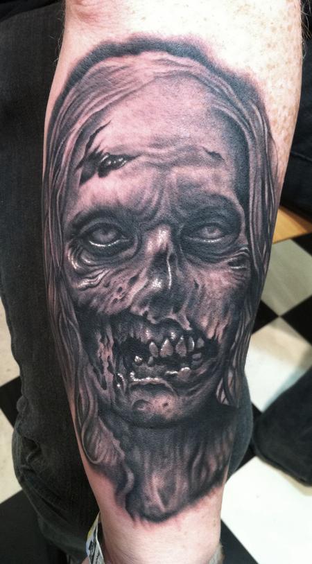 Venetian Tattoo Gathering : Tattoos : Realistic : Zombie from the Walking  Dead.