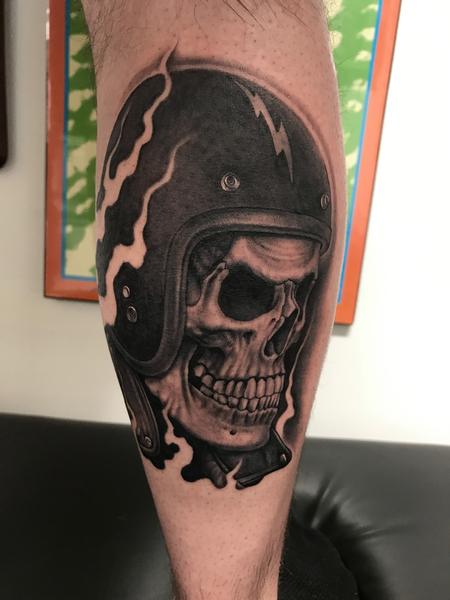 Biker Skull Tattoo Design