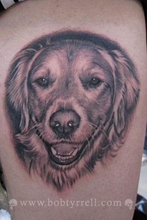 Bob Tyrrell Dog Portrait Tattoo