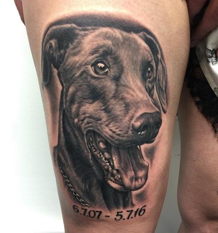 Dog Portrait Tattoo Design Thumbnail