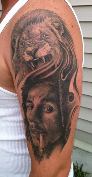 Tattoos - Bob Marley lion - 51572