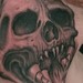 tattoo galleries/ - Skull on neck tattoo - 36560