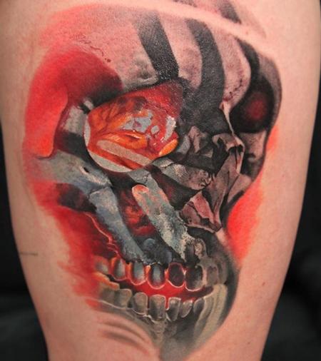 Tattoos - Color Skull Tattoo - 112154