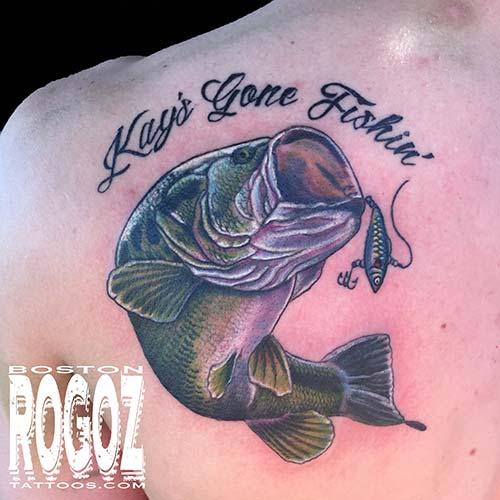 largemouth bass tattoo by boston rogoz tattoos largemouth bass tattoo by boston rogoz tattoos