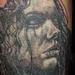 black and grey portrait of a girl Tattoo Design Thumbnail