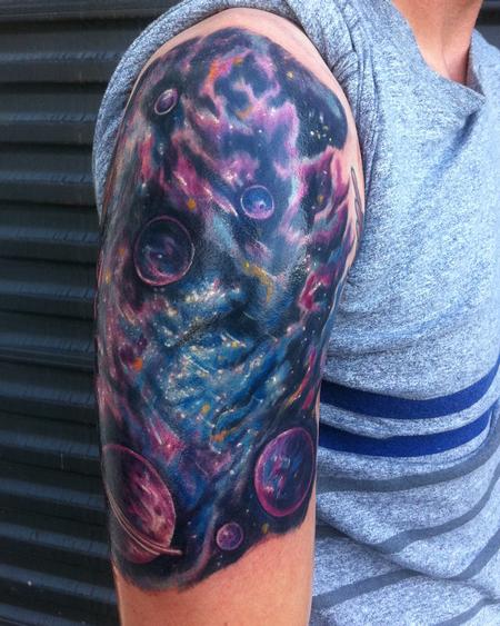 Chad Miskimon Of Evolved Body Arts Tattoos Custom Space Half Chad Miskimon Of Evolved Body Arts Tattoos Custom Space Half