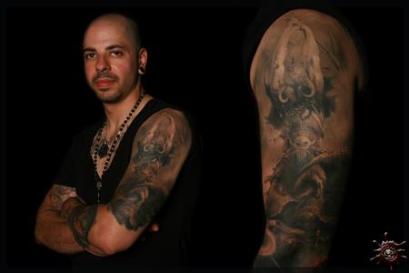Tattoos - Salvatore Magro - Frank Frazetta & Chet Zar Tribute Sleeve - 58462