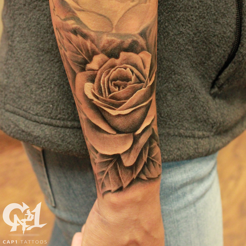 cap1 tattoos tattoos capone realistic rosebud and cap1 tattoos tattoos capone realistic rosebud and