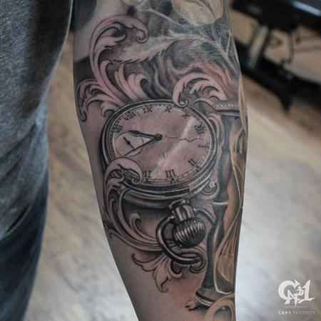 Tattoos - Pocket Watch Tattoo - 128181