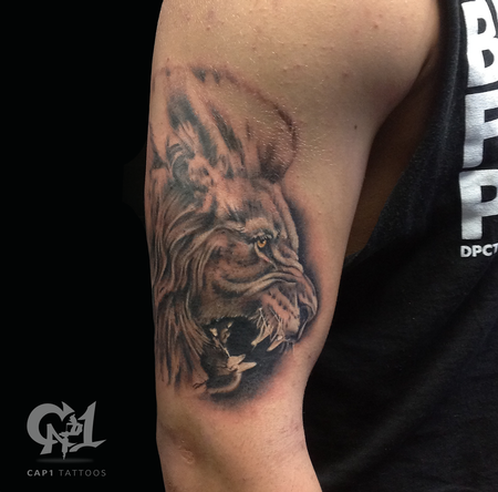 Capone - Fierce Lion Tattoo
