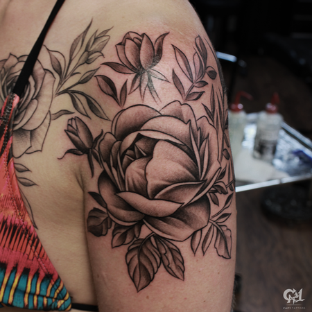 Tattoos - Flowers Tattoo Sleeve - 128417