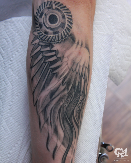 Tattoos - Mechanical Wing Tattoo - 128833