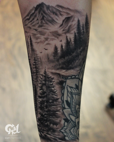 Capone - Forest and Mountain Tattoo