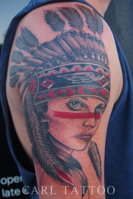 Native americangirltattoo Tattoo Design Thumbnail