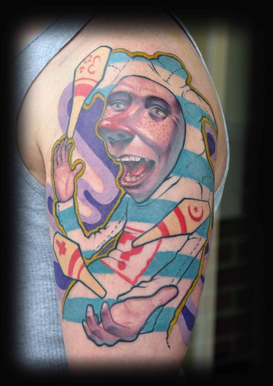 Jester juggling religions Tattoo Design Thumbnail