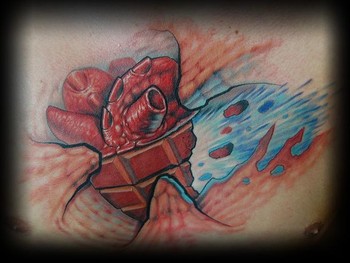 Tattoos - Carlos Lopez - Heart explosion