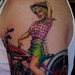 tattoo galleries/ - Cowgirl on an Indian - 50274