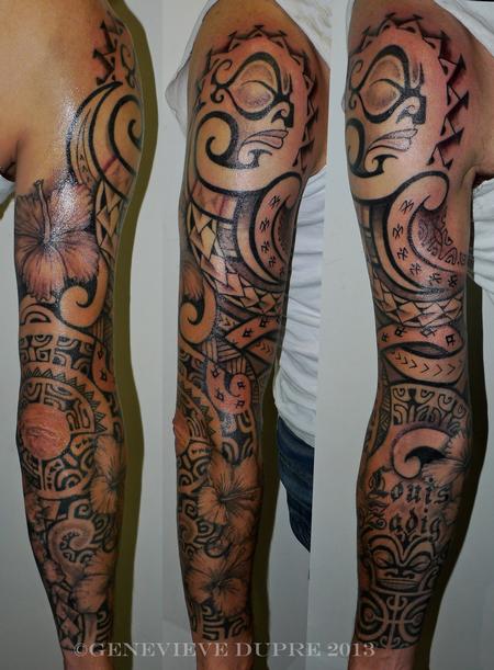 Tattoos - Hibiscus Sleeve - 126888