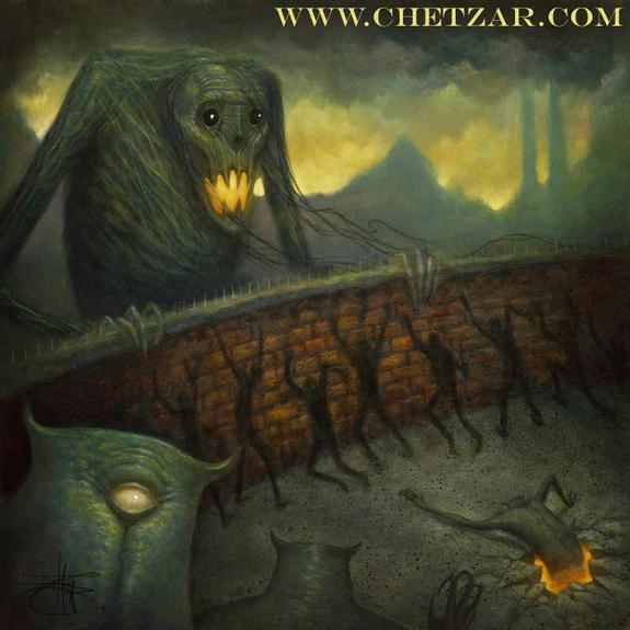 Chet Zar - CHARRED WALLS OF THE DAMNED ALBUM COVER