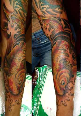Tattoos - Koi in Water - 32145