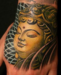 Tattoos - Ethnic Tibetan tattoos - Godess Hand Tattoo