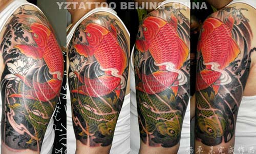 Tattoos Yang Zhuo Red Koi click to view large image