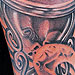 Tattoos - Hour Glass Black and Grey Tattoo Chris Burnett Art Junkies - 27514