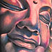 Tattoos - Buddha Face Custom Color Tattoo Chris Burnett Art Junkies - 28056