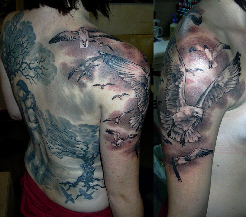 Tattoos image 43 of 74 Bird Half Sleeve Chris Dingwell email