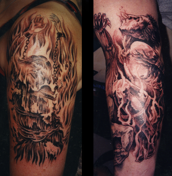 burn tattoos. urn tattoo.