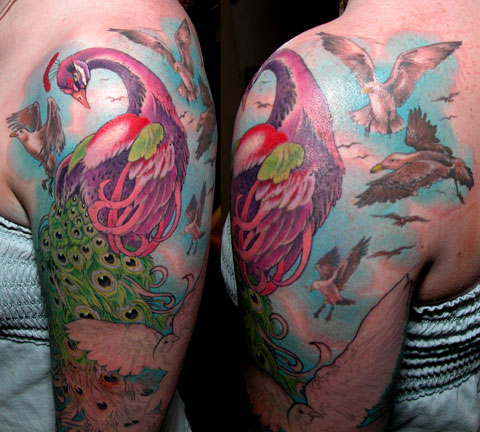 peacock tattoos. Peacock Tattoo Designs.