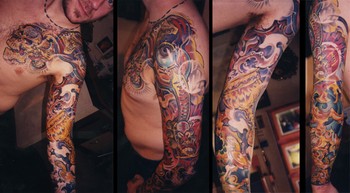 Chris Dingwell - Abstract Sleeve with Skulls and Eyeballs