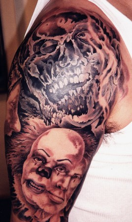Tattoos Skull STEVEN KING SLEEVE Cover up