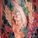 Tattoos - Fantasy Bird and Girl Half Sleeve - 35734