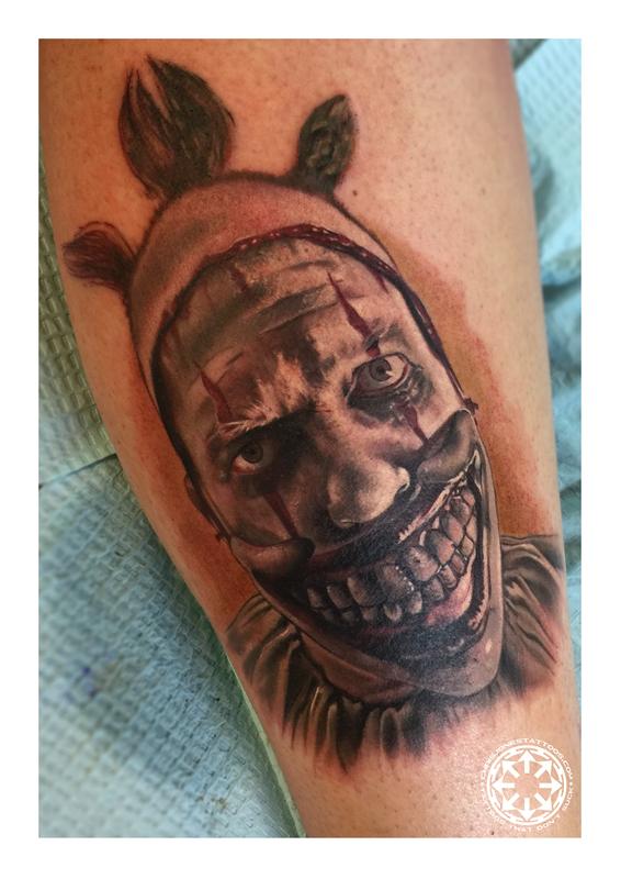 color portrait of twisty the clown by chris jones tattoonow color portrait of twisty the clown by chris jones tattoonow