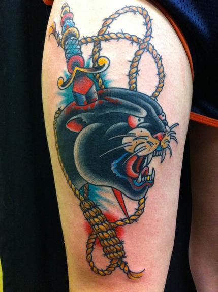 Panther head tattoo Panther head tattoo