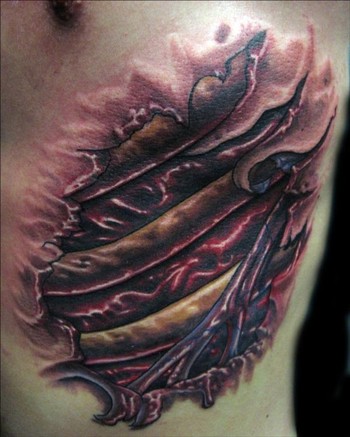 Placement Ribs Comments this was this guys first tattoo done in two 