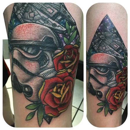 Tattoos - Traditional Star Wars thigh piece - 125119