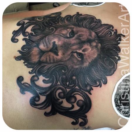 Christina Walker - Lion upper stomach piece