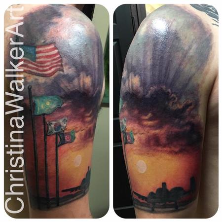 Tattoos - Military Half Sleeve - 129666