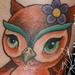 Tattoos - Orange Cartoon Owl - 63902