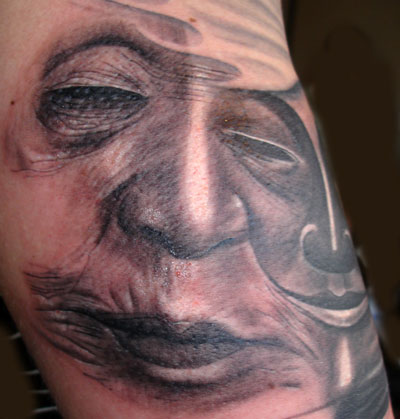 Tattoos - Severed Head tattoos - buddha giesha 