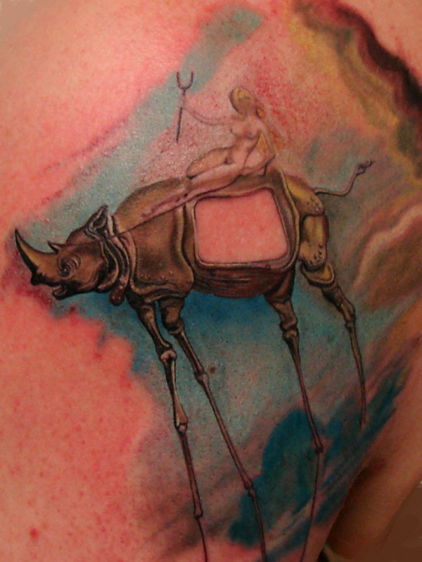 Tattoos Nature Animal Wildlife tattoos Salvador Dali color painting 